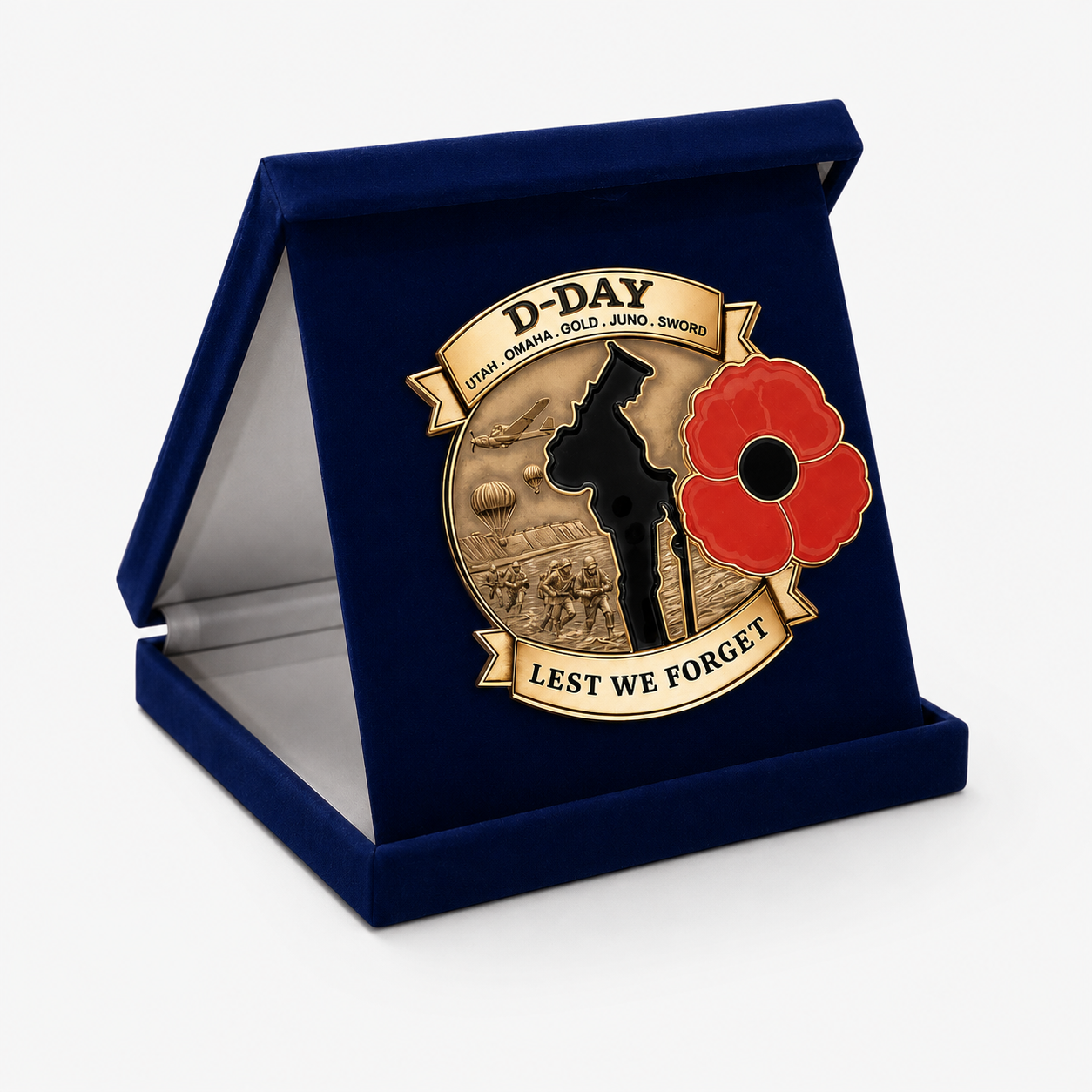 🌹 80th‑Anniversary Remembrance Commemorative Brooch | Honour Their Sacrifice Lapel Pin for Remembrance Occasions