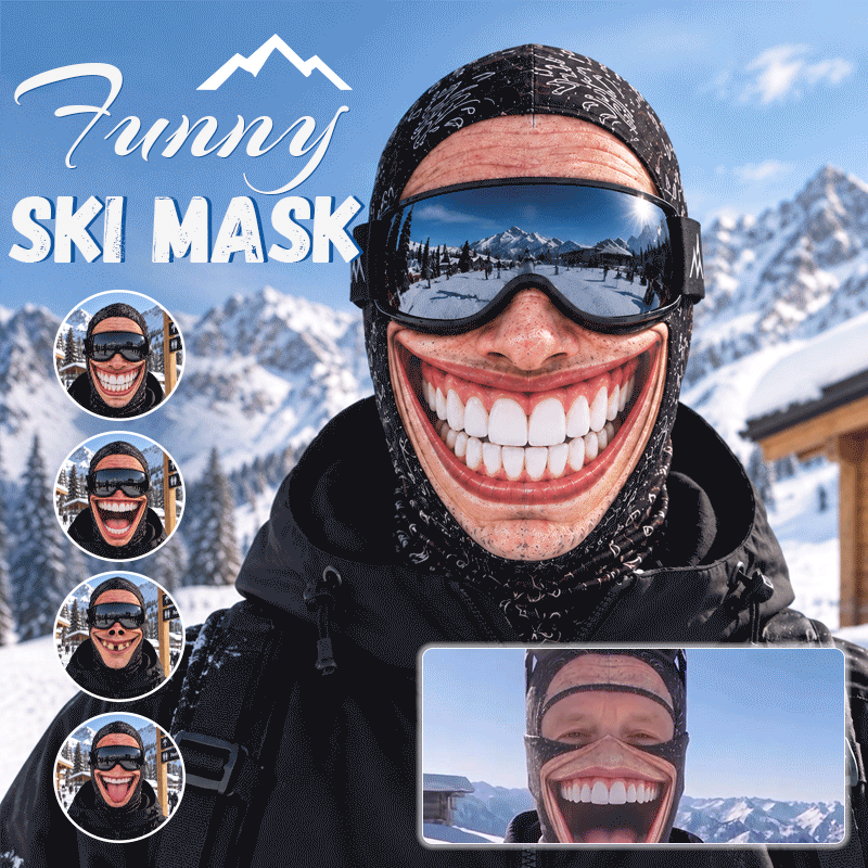 Funny Novelty Ski Mask | Hilarious Winter Snow Sports Face Cover