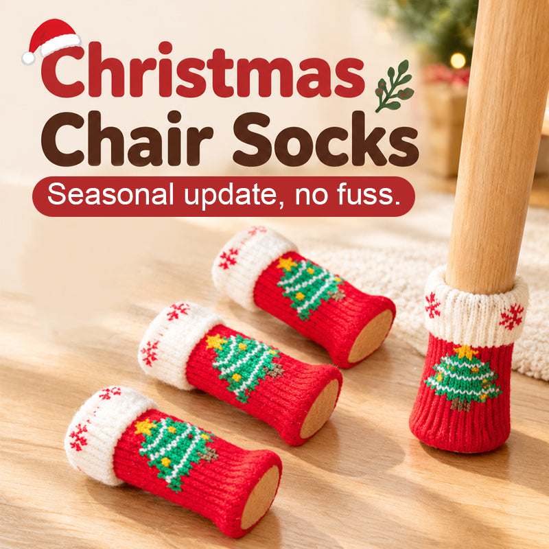 Christmas Table & Chair Leg Covers – Festive Christmas Furniture Decorations