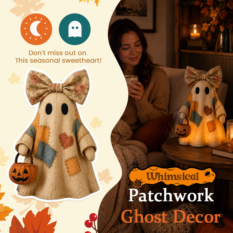 Whimsical Patchwork Ghost Decor👻