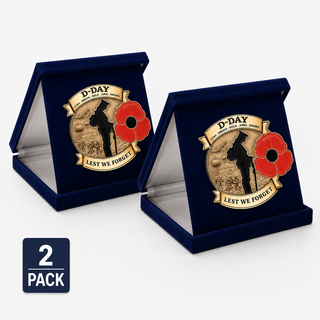 🌹 80th‑Anniversary Remembrance Commemorative Brooch | Honour Their Sacrifice Lapel Pin for Remembrance Occasions