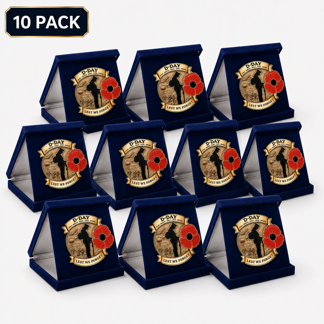 🌹 80th‑Anniversary Remembrance Commemorative Brooch | Honour Their Sacrifice Lapel Pin for Remembrance Occasions
