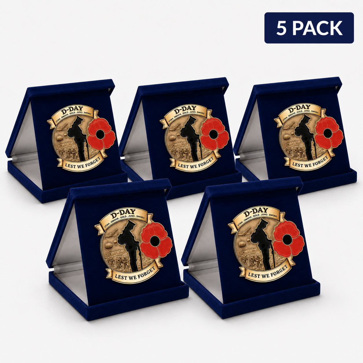 🌹 80th‑Anniversary Remembrance Commemorative Brooch | Honour Their Sacrifice Lapel Pin for Remembrance Occasions