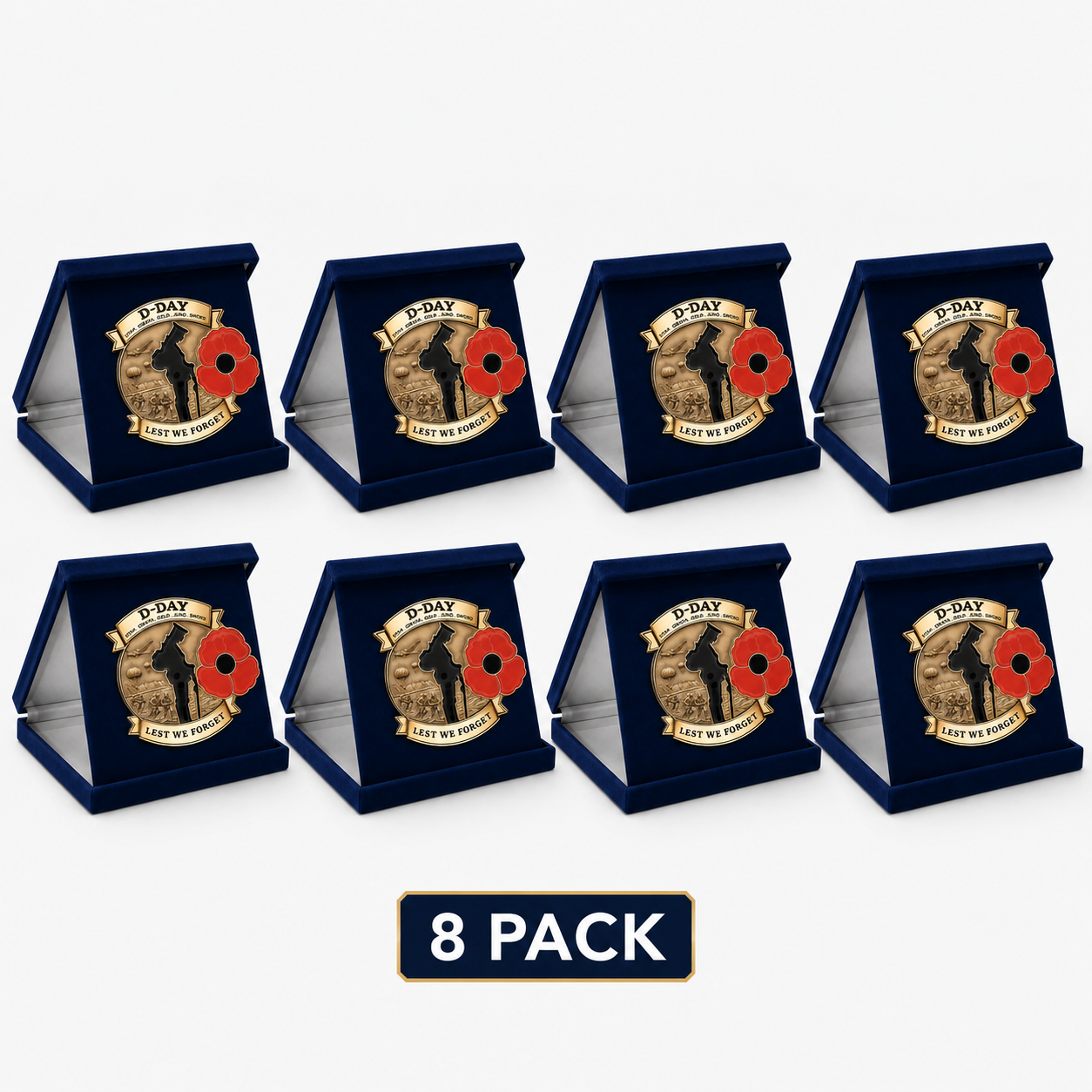 🌹 80th‑Anniversary Remembrance Commemorative Brooch | Honour Their Sacrifice Lapel Pin for Remembrance Occasions