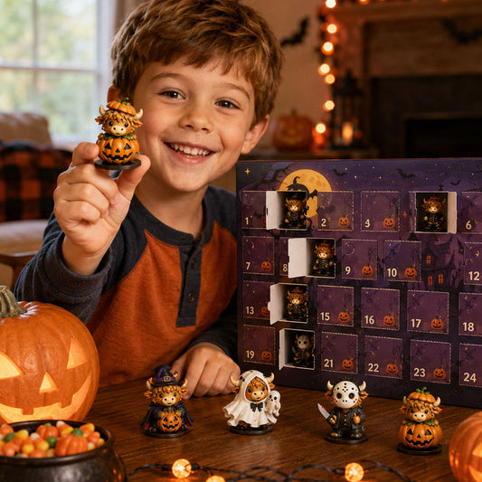 2026 Highland Cow Halloween Countdown Advent Calendar