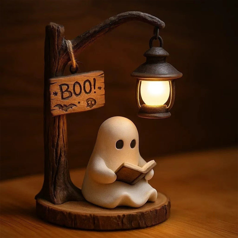 Cosy Lit Ghost Ornament – Gentle Soft Halloween Table Lamp For Cottage Homes 🍂