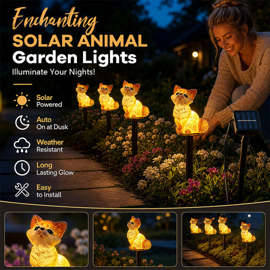 One-to-Four Solar Garden Lights, Lawn Stake Lights, Simulated Animal Waterproof Villa Park Landscape Night Lights