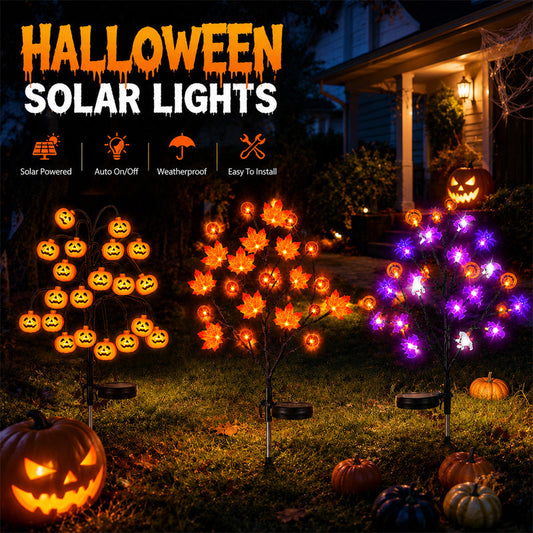 Solar Powered Halloween Twig Lights | Outdoor Pathway Decor