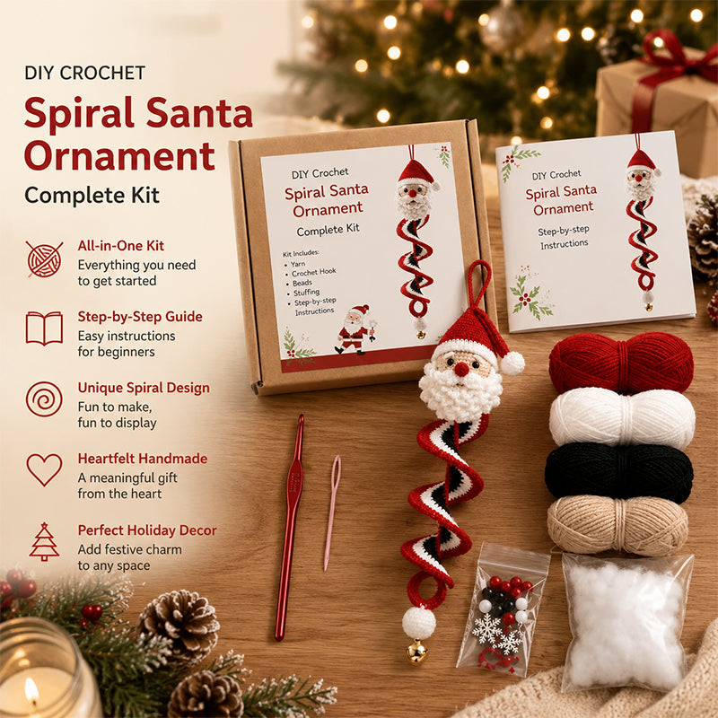 DIY Spiral Crochet Christmas Ornament Kit 🎄