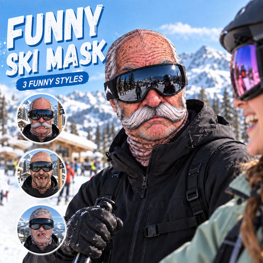 🎿 Funny Realistic Face Ski Balaclava | Slopes Party Winter Group Gear