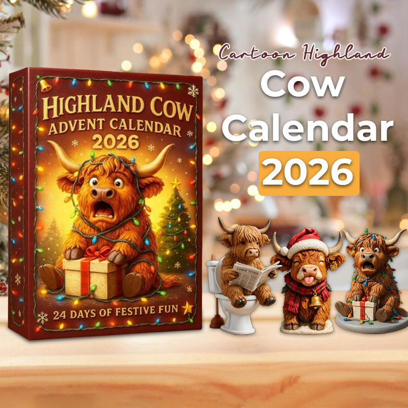 🐮 2026 Cartoon Highland Cow Advent Calendar