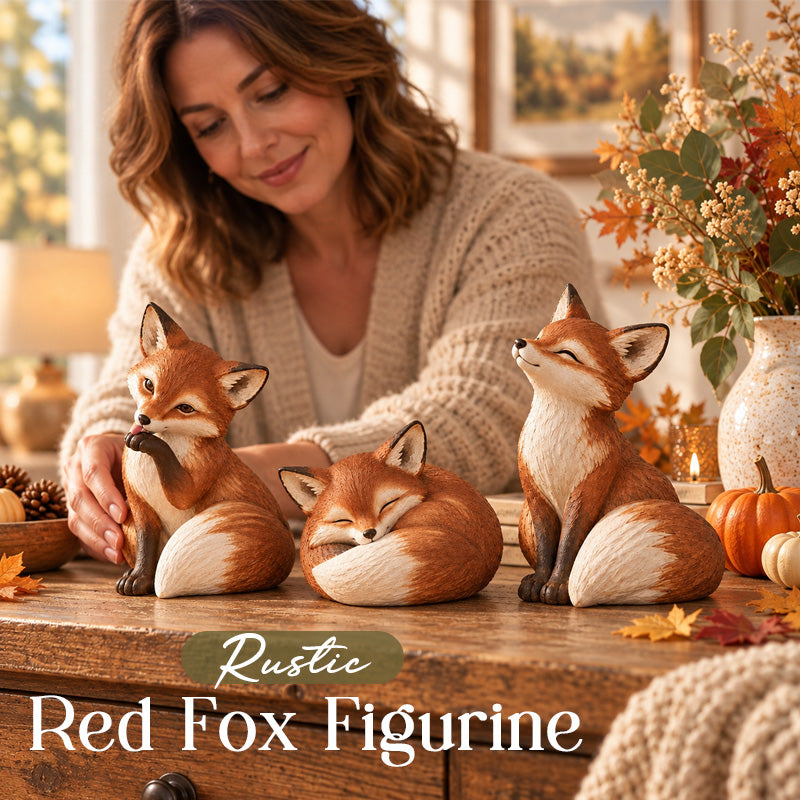 Cottagecore Fox Decor – Licking, Sleeping & Sitting