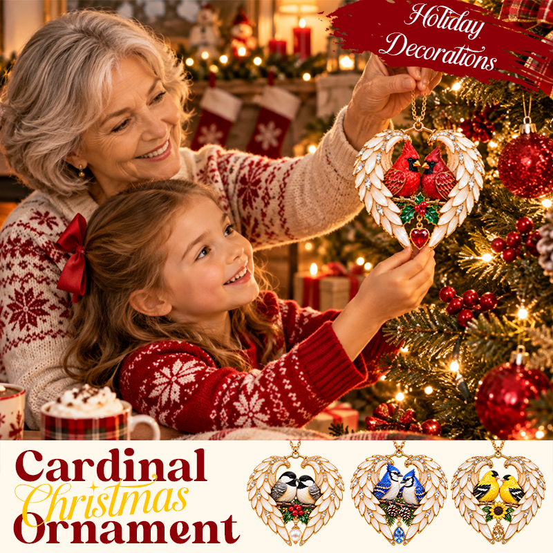 🎄Heart Angel Wing Christmas Bird Ornament, Festive Hanging Decoration for Christmas Tree