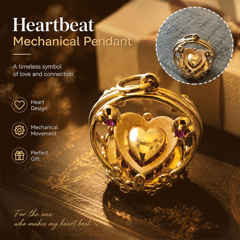 💛 Mechanical Heart Pendant | Timeless Casual Jewellery