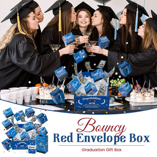 Hüpfende Rote Umschlag-Box – Geschenkbox zur Graduierung