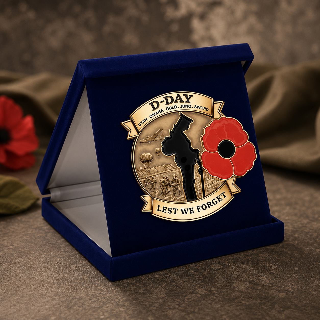 🌹 80th‑Anniversary Remembrance Commemorative Brooch | Honour Their Sacrifice Lapel Pin for Remembrance Occasions
