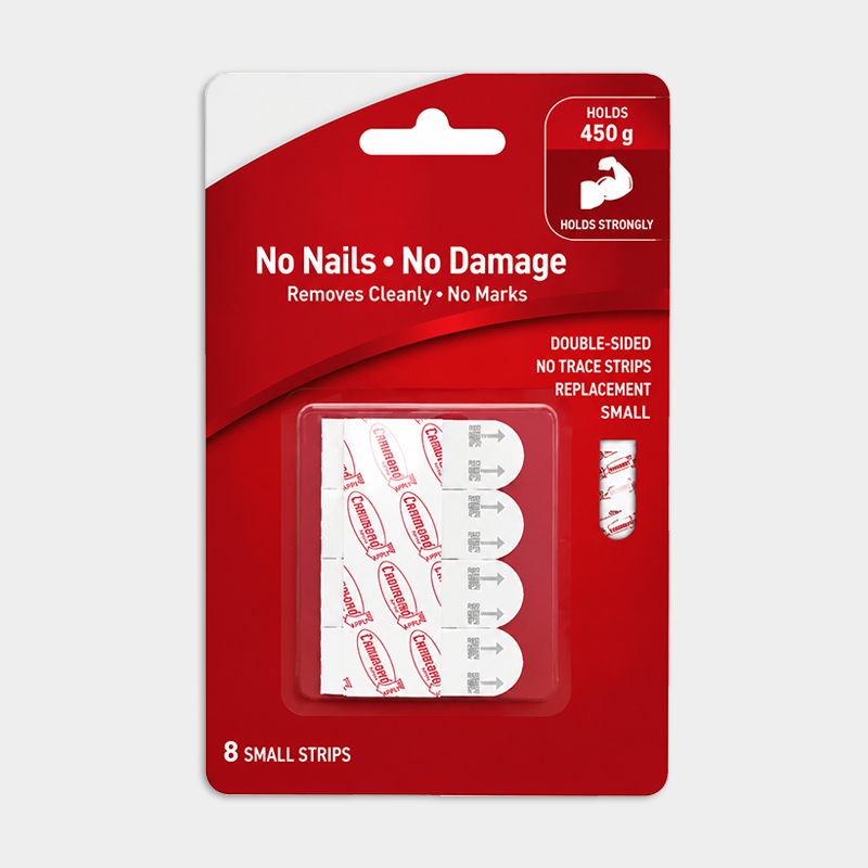 Damage-Free Wall Hanging Strips Refill Pack – Peel Clean, No Wall Damage