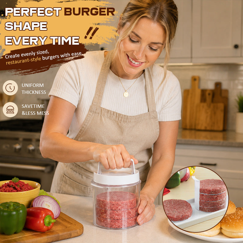 Hand‑Held Burger Patty Maker for Family BBQ & Home Cooking