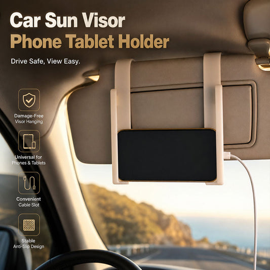 🚗Car Sun Visor Tablet & Phone Holder | Secure In-Car Clip For Passenger Entertainment