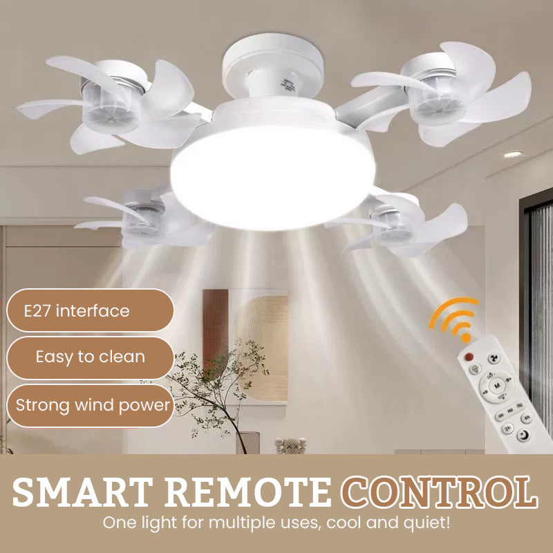 Silent Drone-Style Ceiling Fan Light – Modern LED Bedroom Lighting