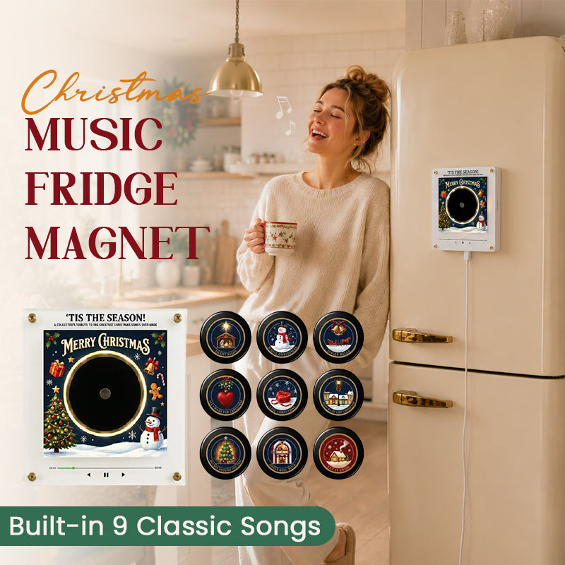 🎄 Christmas Music Fridge Stickers | Interactive Festive Decor with 9 Classic Christmas Carols