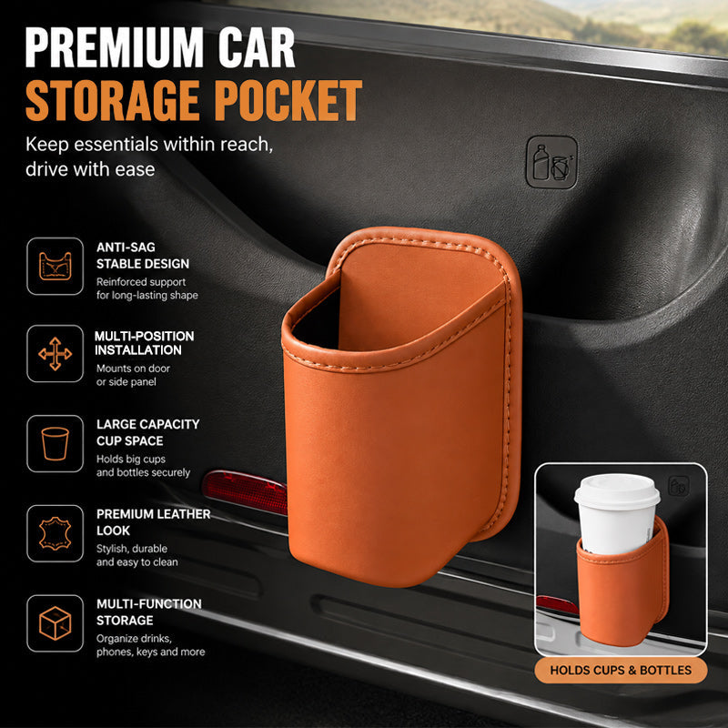 Universal Car Seat & Door Cup‑Holder Organiser | Multi‑Purpose Automotive Storage Caddy