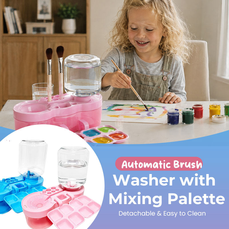 Automatischer Pinselreiniger mit Mischpalette – abnehmbar & leicht zu reinigen