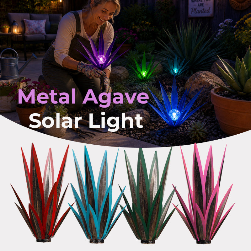 Metal Agave Solar‑Powered Light | Waterproof Outdoor Garden Ornament