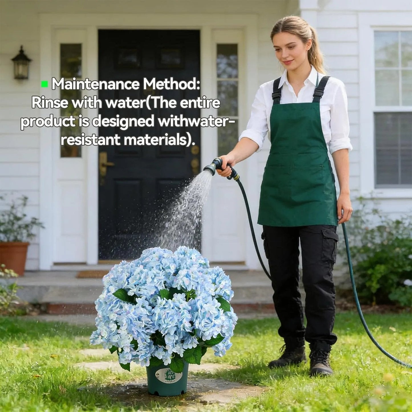 Weatherproof Outdoor Artificial Hydrangeas UV Waterproof Garden Decor