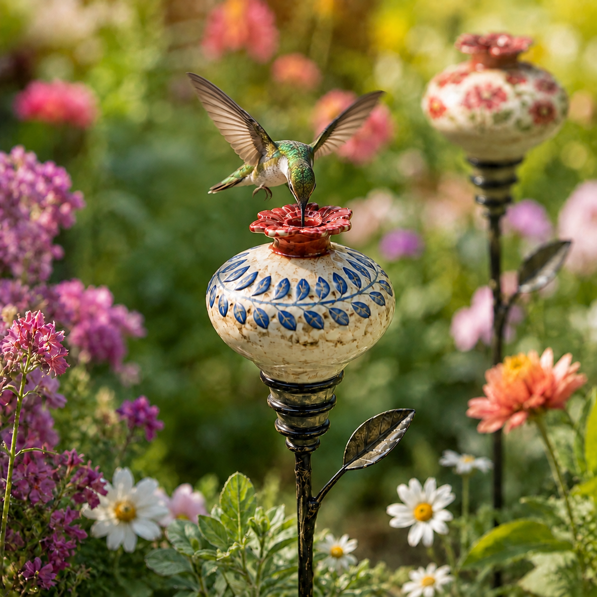 Vintage Decorative Garden Stake | Ornament For Flower Beds & Patio Borders
