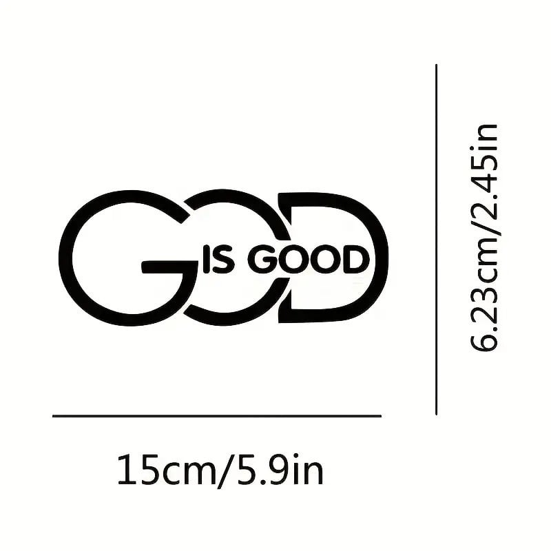 🙏 "God Is Good" Christian Car Decal Sticker | Premium Religious Décor