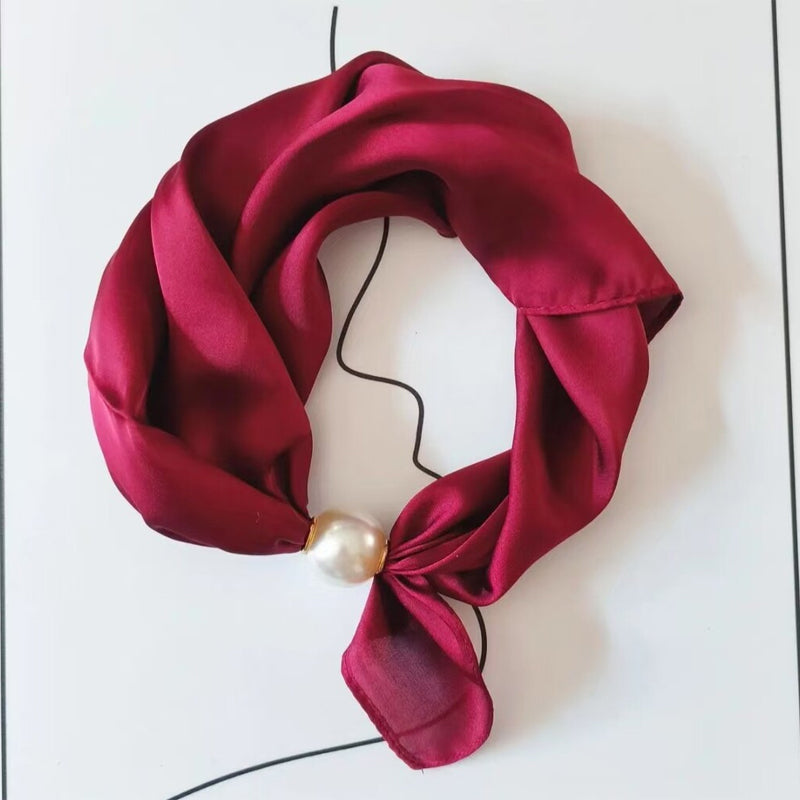 🤍 Pearl Scarf Necklace with Magnetic Clasp | Elegant Women’s Versatile Jewellery