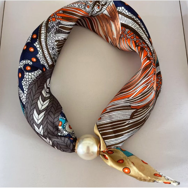 🤍 Pearl Scarf Necklace with Magnetic Clasp | Elegant Women’s Versatile Jewellery