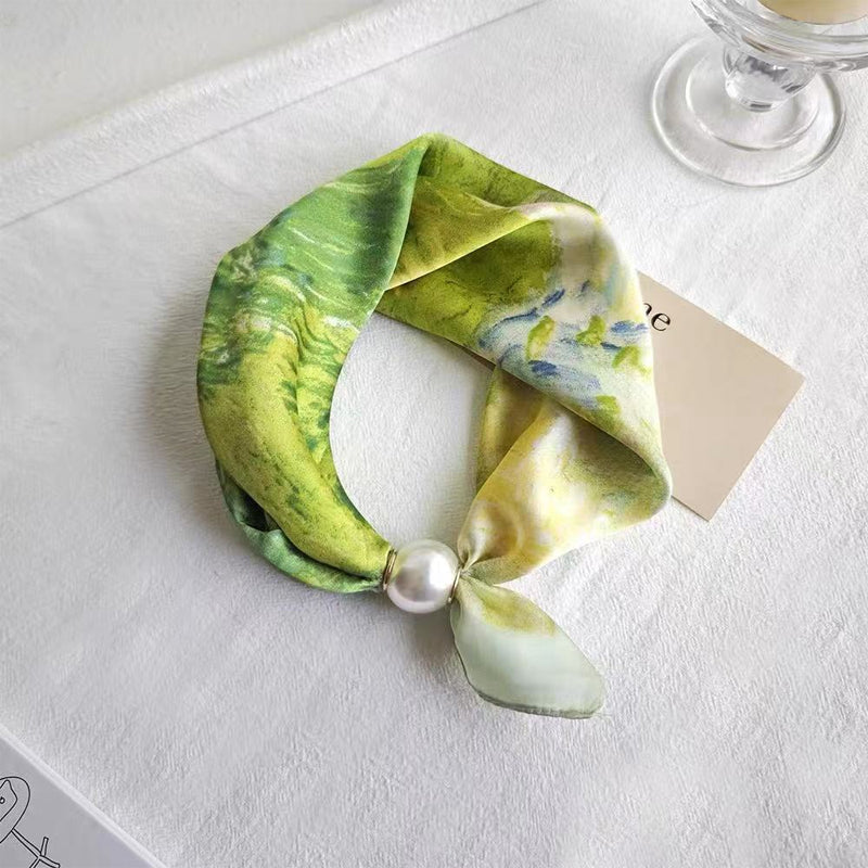 🤍 Pearl Scarf Necklace with Magnetic Clasp | Elegant Women’s Versatile Jewellery