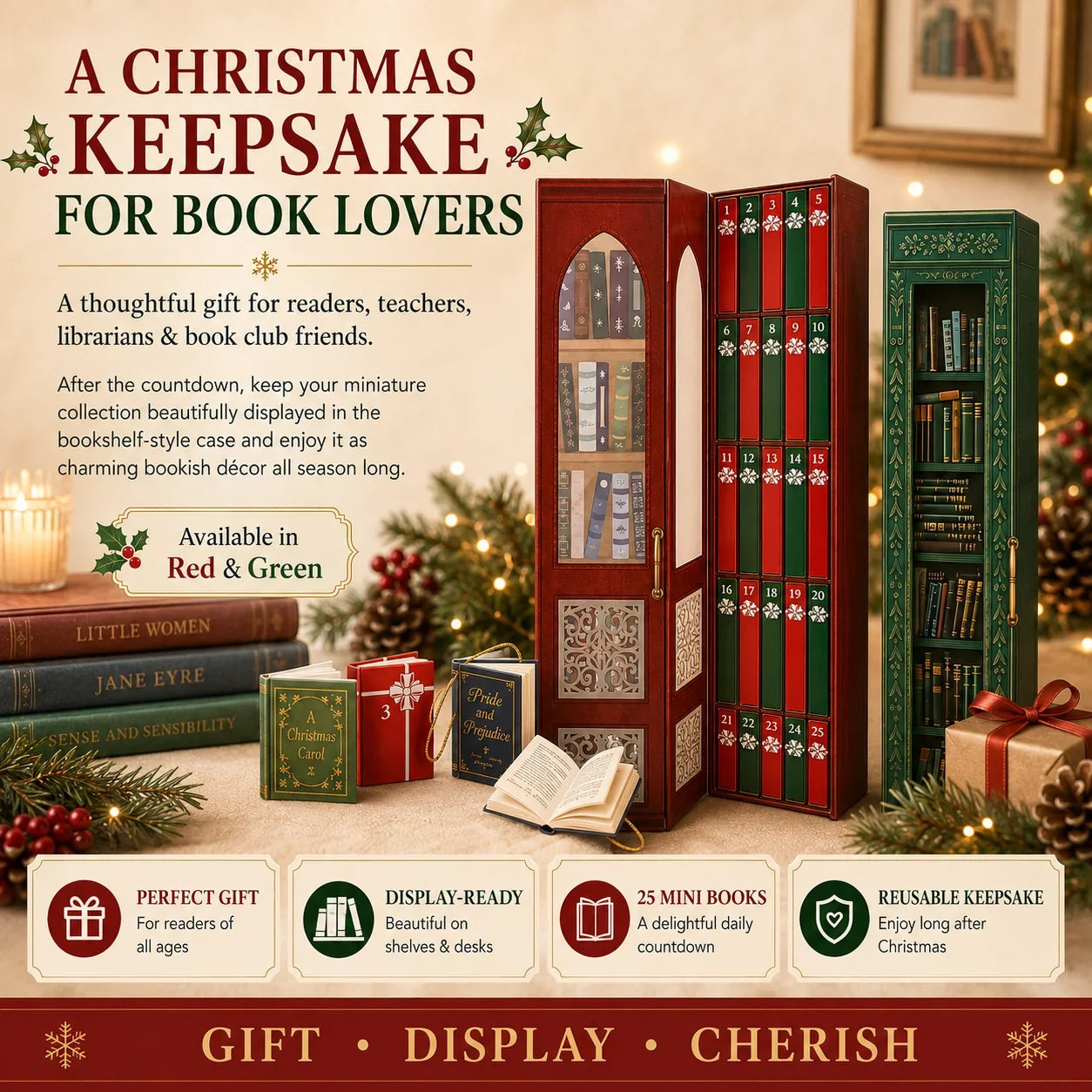 📚 25-Day Mini Book Advent Calendar – 🎁 ❤️ A Book Lover's Christmas Countdown