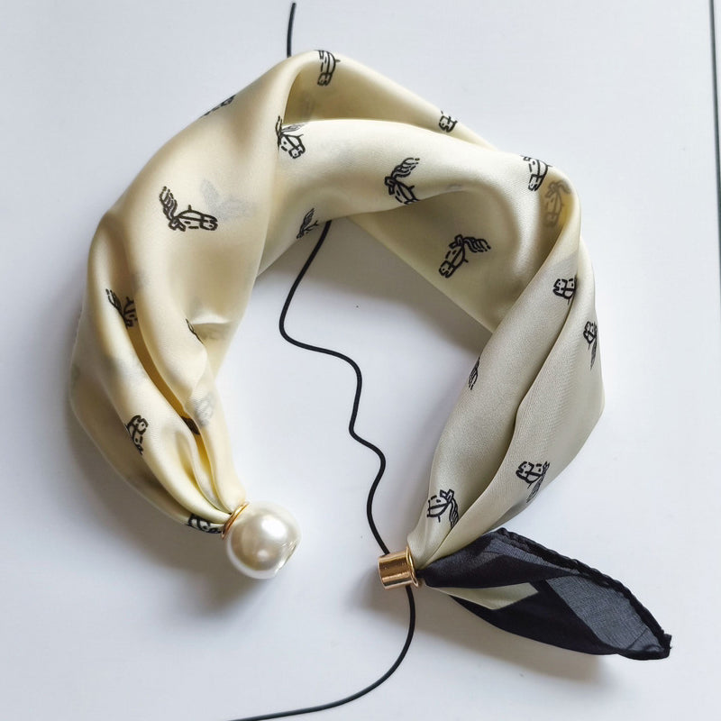 🤍 Pearl Scarf Necklace with Magnetic Clasp | Elegant Women’s Versatile Jewellery