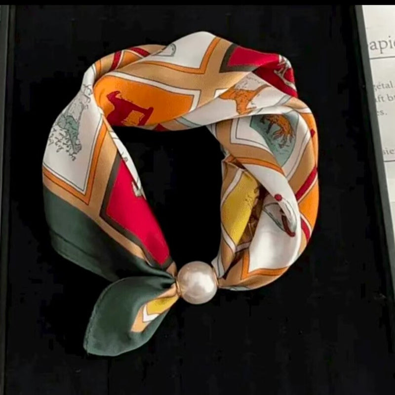 🤍 Pearl Scarf Necklace with Magnetic Clasp | Elegant Women’s Versatile Jewellery