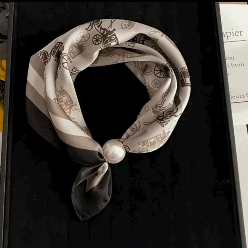 🤍 Pearl Scarf Necklace with Magnetic Clasp | Elegant Women’s Versatile Jewellery