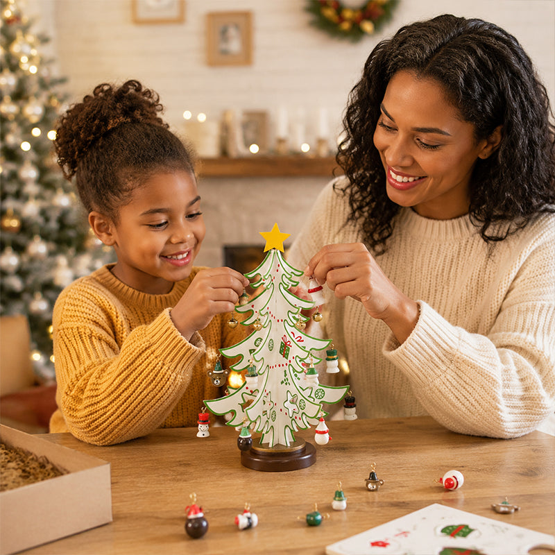 🎄 DIY Wooden Christmas Tree Ornament Set | Festive Wooden Craft Kit For Christmas Decorating