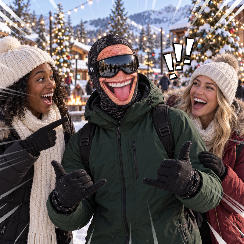 Funny Novelty Ski Mask | Hilarious Winter Snow Sports Face Cover