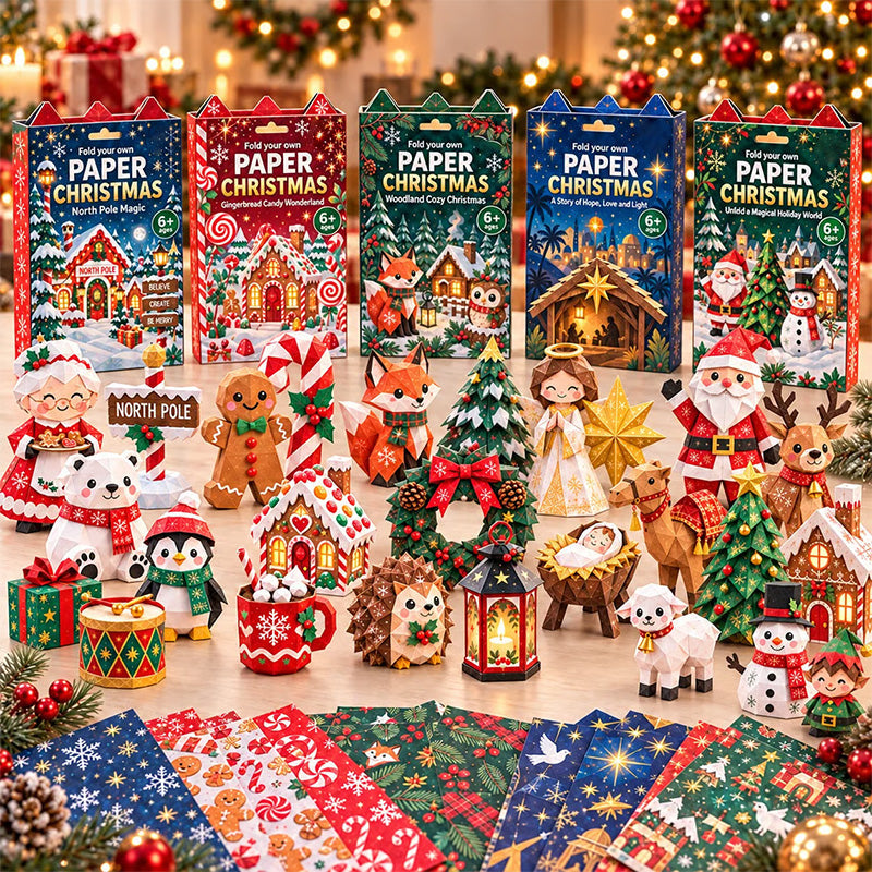 Christmas Paper Craft Kit – Fold & Create Your Own Holiday Decorations