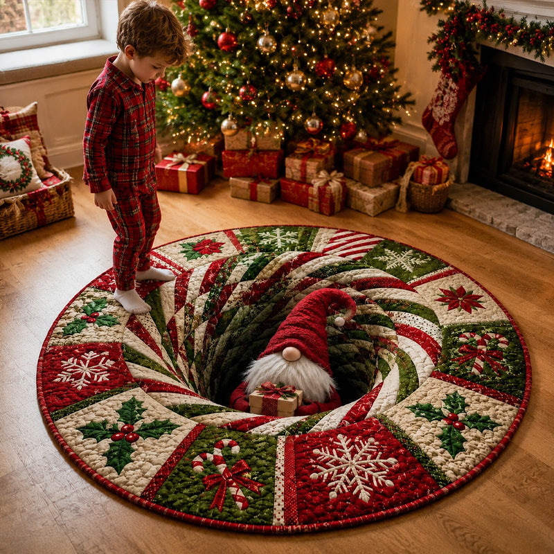 Festive 3D Christmas Rug | Cosy Living Room Floor Mat for Seasonal Home Styling