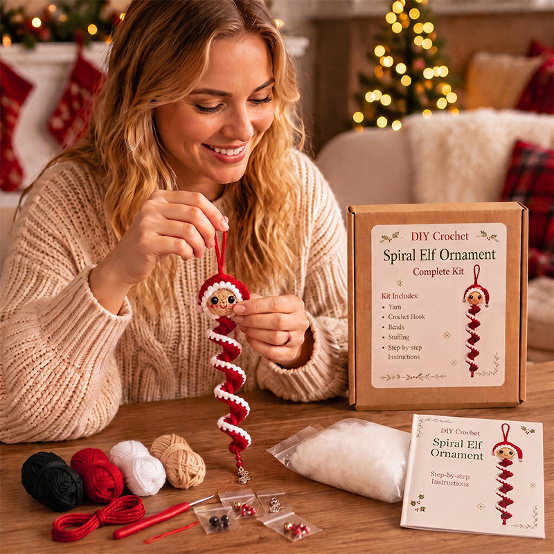 DIY Spiral Crochet Christmas Ornament Kit 🎄
