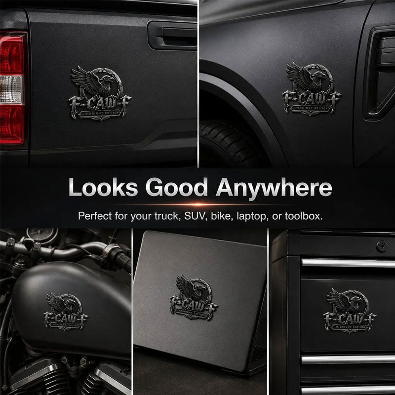 Premium Eagle Metal Car Emblem Midnight Edition | Stylish Vehicle Badge Decoration