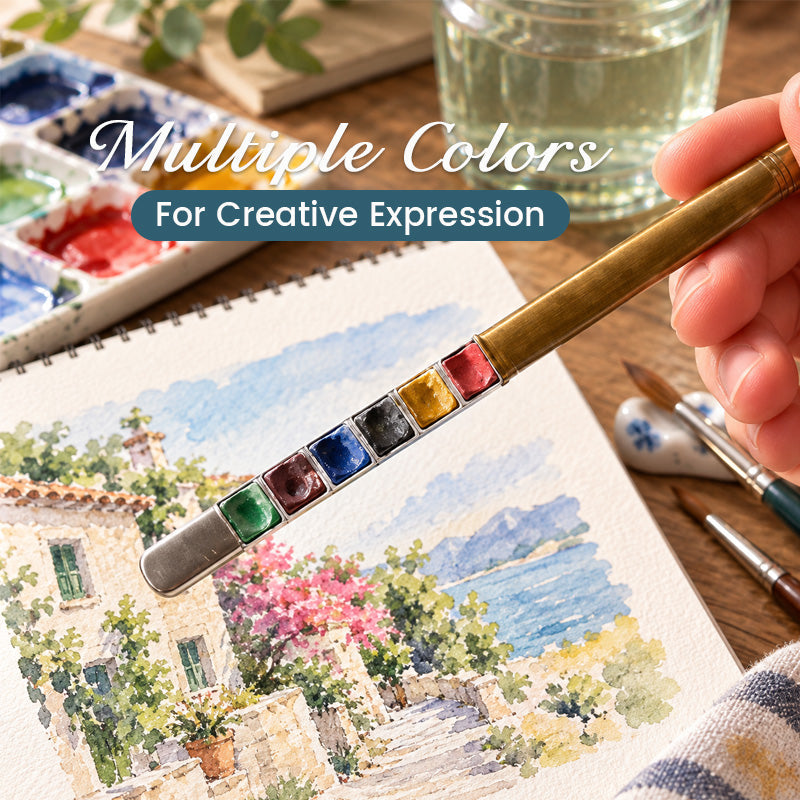 Portable Watercolour Painting Set – Compact Brush & Paint Kit