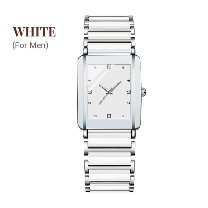⌚ Elegant Ceramic Band Watch — 3ATM Water Resistant, Quartz, Gift Box Included