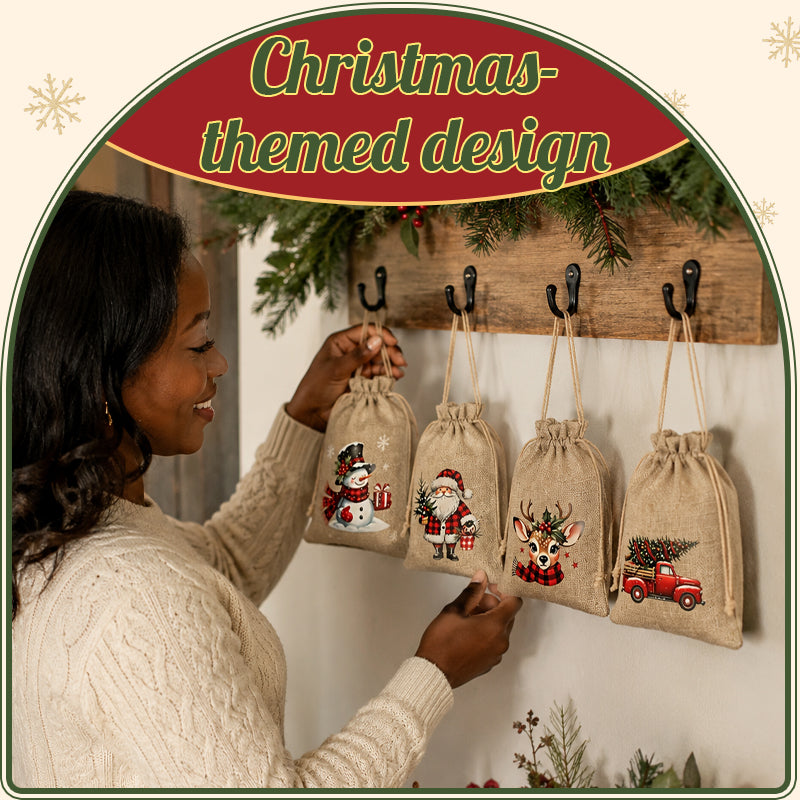 🎄 Christmas Drawstring Gift Bags