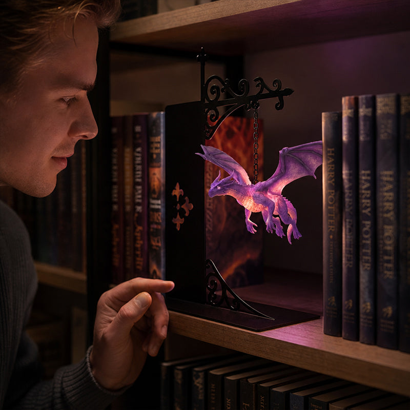 🐉 Limited Offer | Magical Floating Dragon Bookshelf Lamp – Fantasy LED Dragon Night Light For Kids & Adult Bedrooms