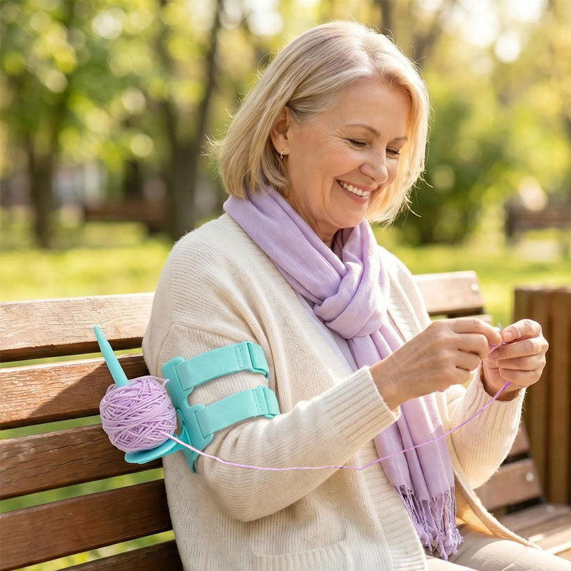 🧶 Portable Arm Yarn Holder for Knitting & Crochet
