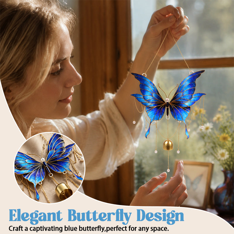 Cloisonné Enamel Wind Chime Hanging Ornament | Indoor & Outdoor Garden Decor